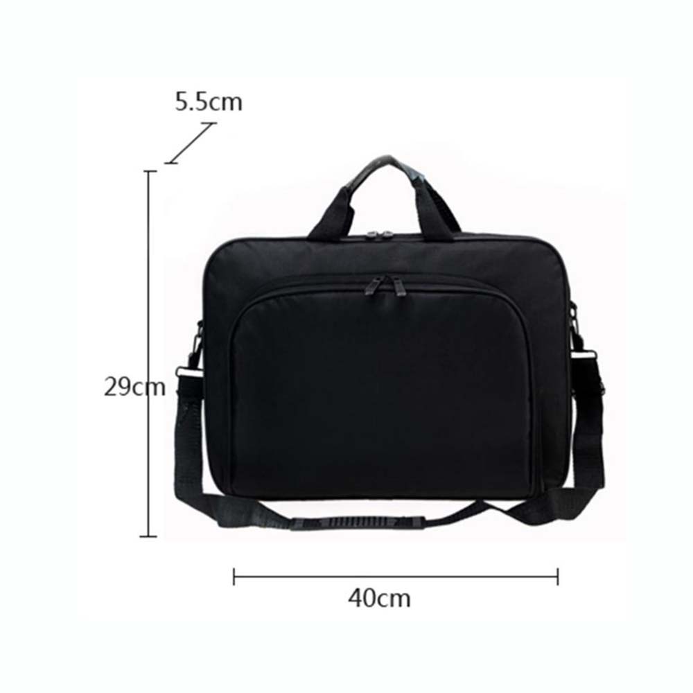 Business Portable Unisex Nylon Computer Handbags Zipper Shoulder Laptop Simple Bags Briefcase Black bolso hombre