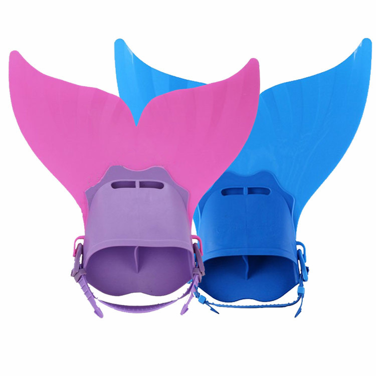 Aletas de natación ajustables para niños, aletas de entrenamiento, aleta de sirena para nadar, aleta para pies, cola para pies de buceo