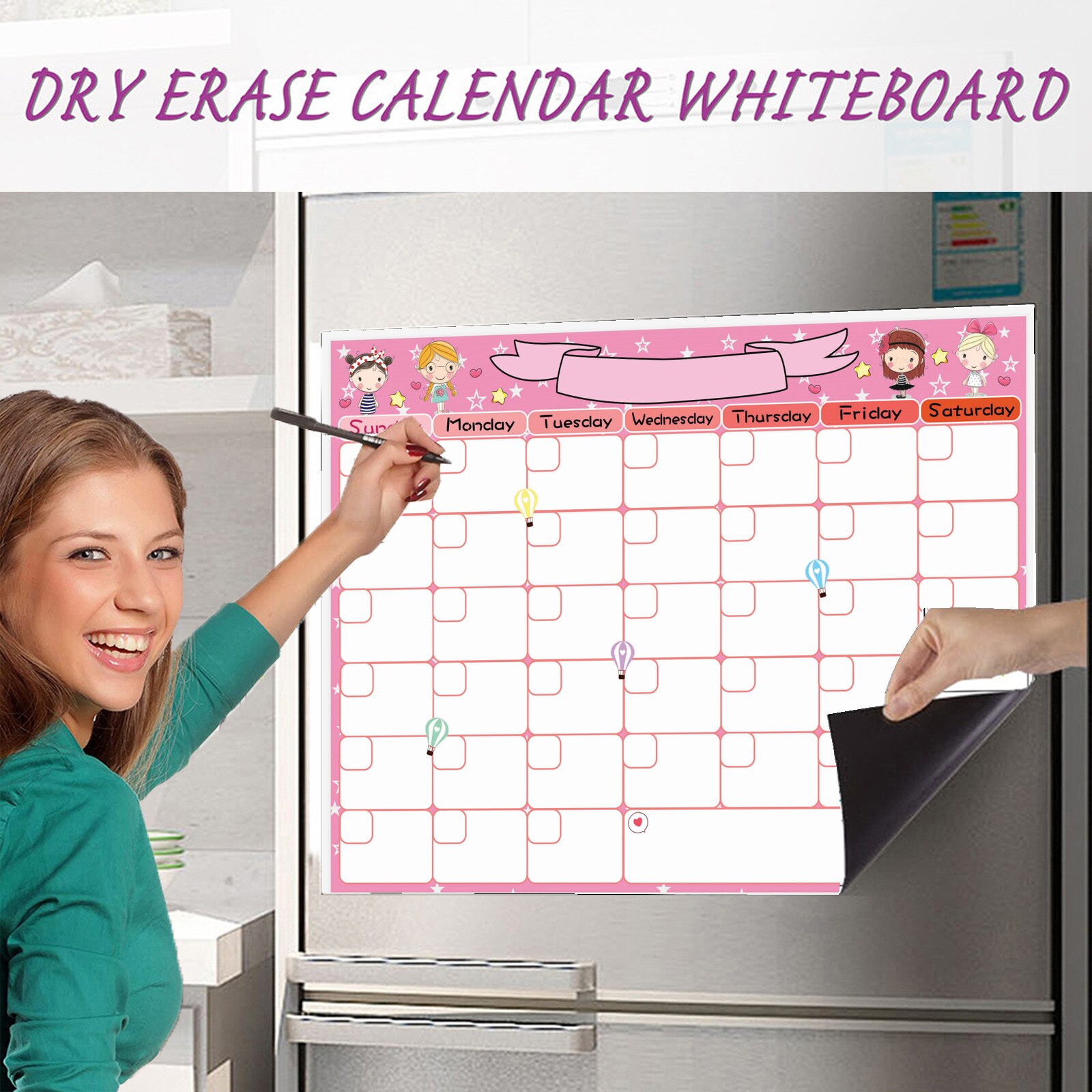 Whiteboard magnetic calendars for refrigerator fam grandado