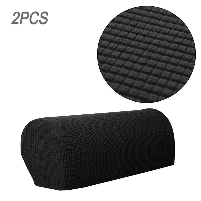 1Pair Removable Sofa Arm Chair Protector Armchair Covers Armrest Stretch Solid Couch Cover Home Living Room Armchair Covers: 04