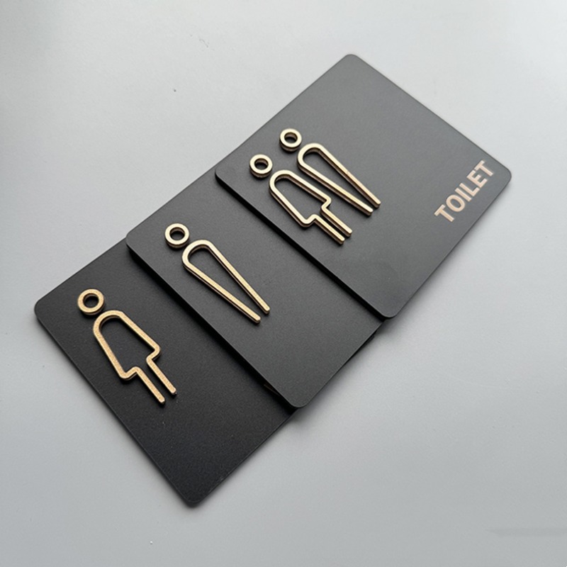 Washroom Signage Men's and Women's Bathroom Signage Acrylic Public Toilet Door Signage Hotel Toilet Reminder Signs