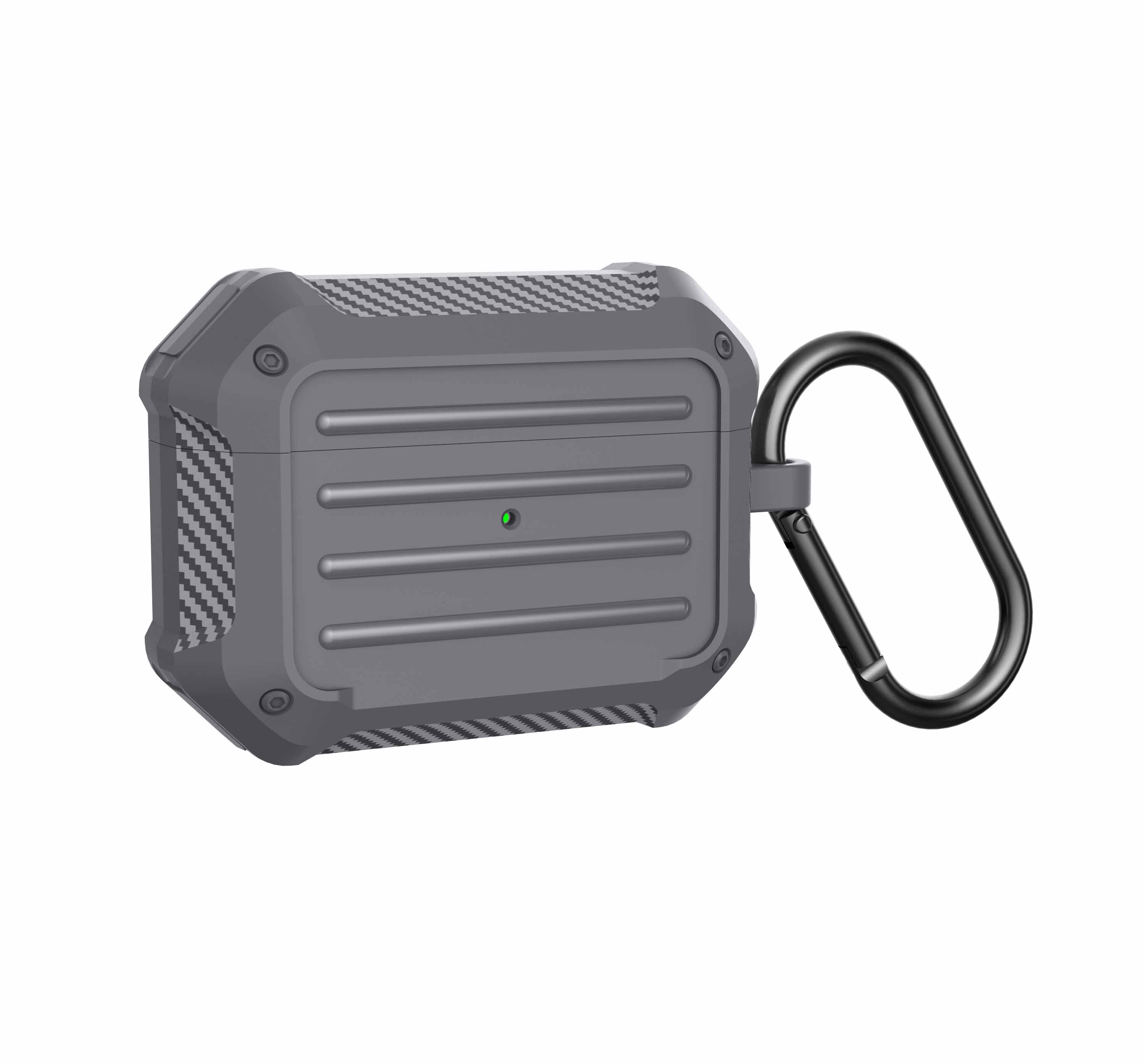 Fodral för airpods 1 2 3 pro lyxfodral air pods 3 gen silikonskydd mjuk kolfiber airpot aipods coque funda skin capa etui: Grå för airpods pro