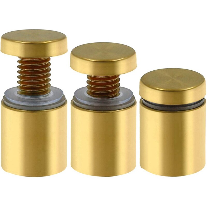 12Pcs 3/4 X 1Inch Standoff Screws, Wall Sign Standoff Advertising Glass Standoff Nail For Hanging Acrylic Picture Frame