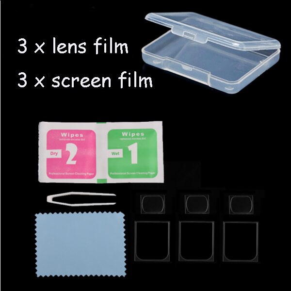 3- pakks beskyttelsesfilm og linsefilmsett til osmo lomme håndholdt gimbal lommekamera beskytter tilbehør