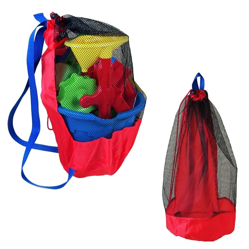Bolsa de malla portátil para natación, bolsa de transporte para juguetes de playa, piscina, almacenamiento de malla, toalla, ropa, organizador, bolsa de natación