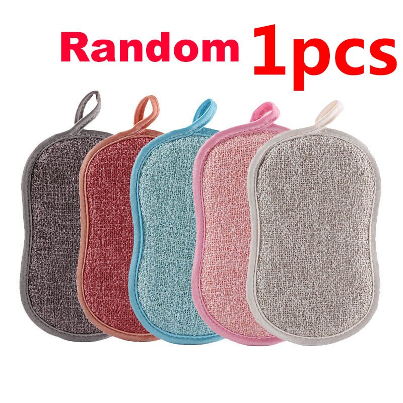 Household Magic Sponge For Moving Kitchen Accessories Bathroom Cleaning scourer pan brush Scouring Pad: random 1PCS