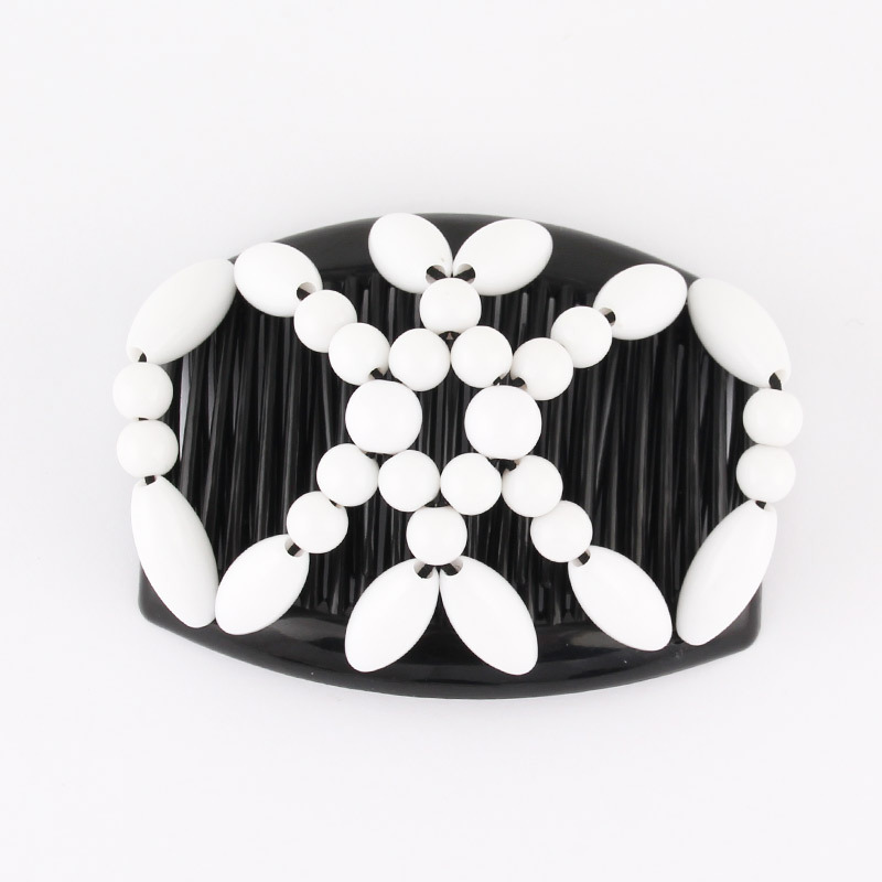 Peigne magique Vintage pour femmes, accessoires pour cheveux, perles élastiques, porte-chignon, pinces à cheveux, peigne à griffes, couvre-chef extensible, coiffure: 43