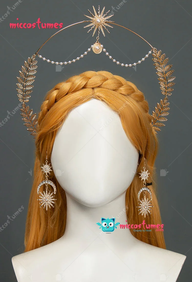 Mikro kostüme Prinzessin Cosplay Zubehör Haar Krone Kopf bedeckung und Ohrringe: Default Title