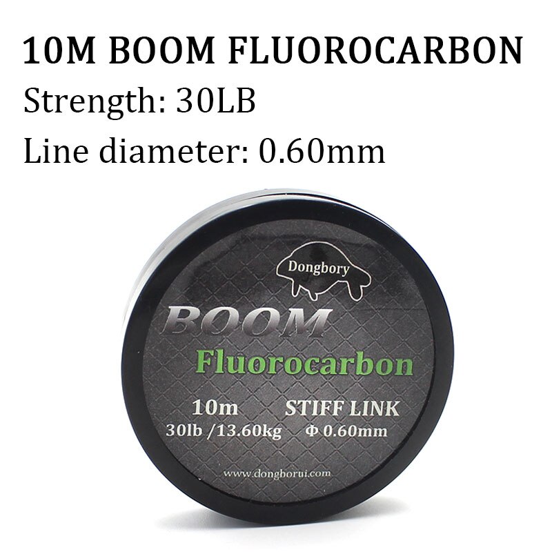 Karpe fiskeri kroglink bom fluorocarbon stiv link karpe linje metode feeder fiskeri karpe grov fiskeredskab: 30lb