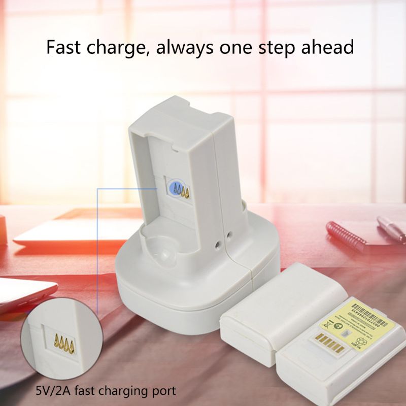 Dual Charger Charging Dock Station Rechargeable Battery for X-box 360 Gamepad