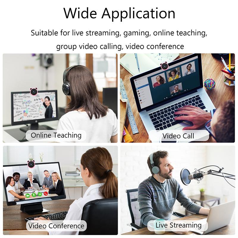 HD1080p Camera Video Computer Camera Usb Webcam Multi function Desktop Cam with Noise Canceling mic for Video Conference