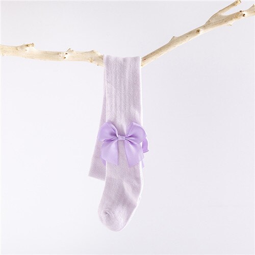 Pasgeboren Panty Voor Baby Solid Bow Baby Meisjes Panty Zomer Mesh Baby Meisjes Panty Items Voor Baby: Lavendel / S 6to12Month