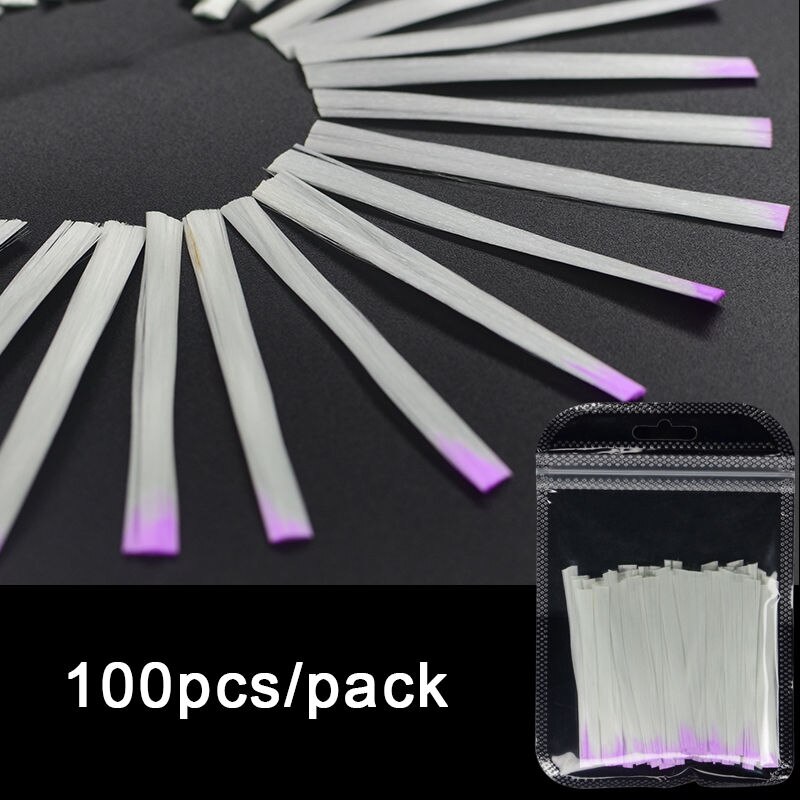 WUF Silk Fiberglass for Nail Extension Form Non-Woven Silks UV Gel Building Fiber French Acrylic DIY Manicure Accessory: 100PCS Purper