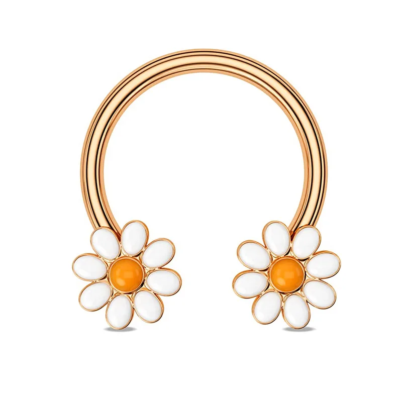 Anello al naso a farfalla 16G Anello per setto per gatto con perla Anello per setto a pipistrello per api Orecchino a elica con farfalla blu Anello al naso in acciaio inossidabile: Bronzo antico placcato