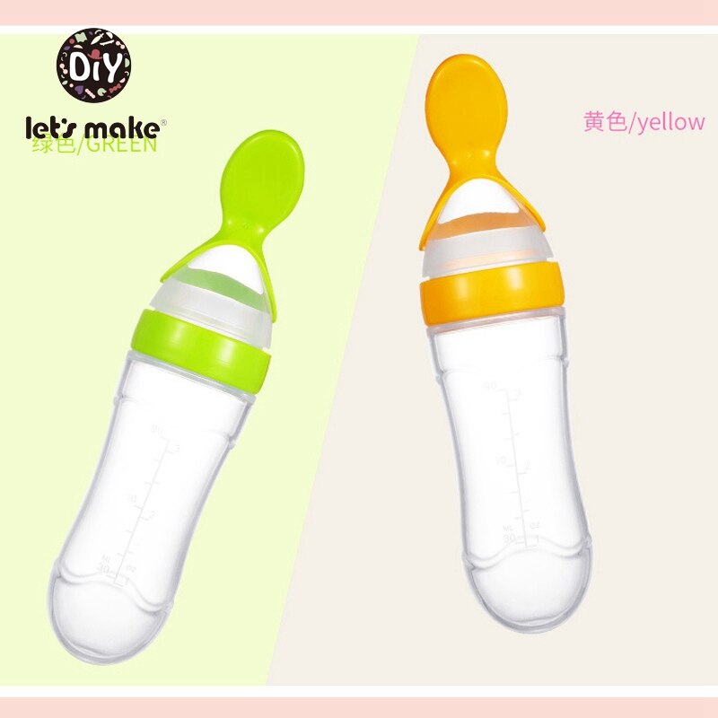 Lad & #39 ;s lave babytræning risske baby klem sutteflaske bordservice værktøj 90ml sikker fødevarekvalitet silikone børnestel