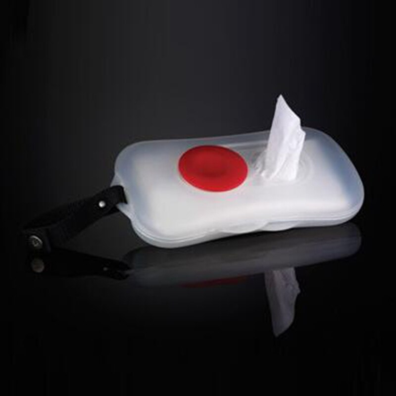 Baby Items Portable Wet Wipes Boxes White For Outside Traveling Snap-Strap Wipes Container Baby Care Strollers Accessories