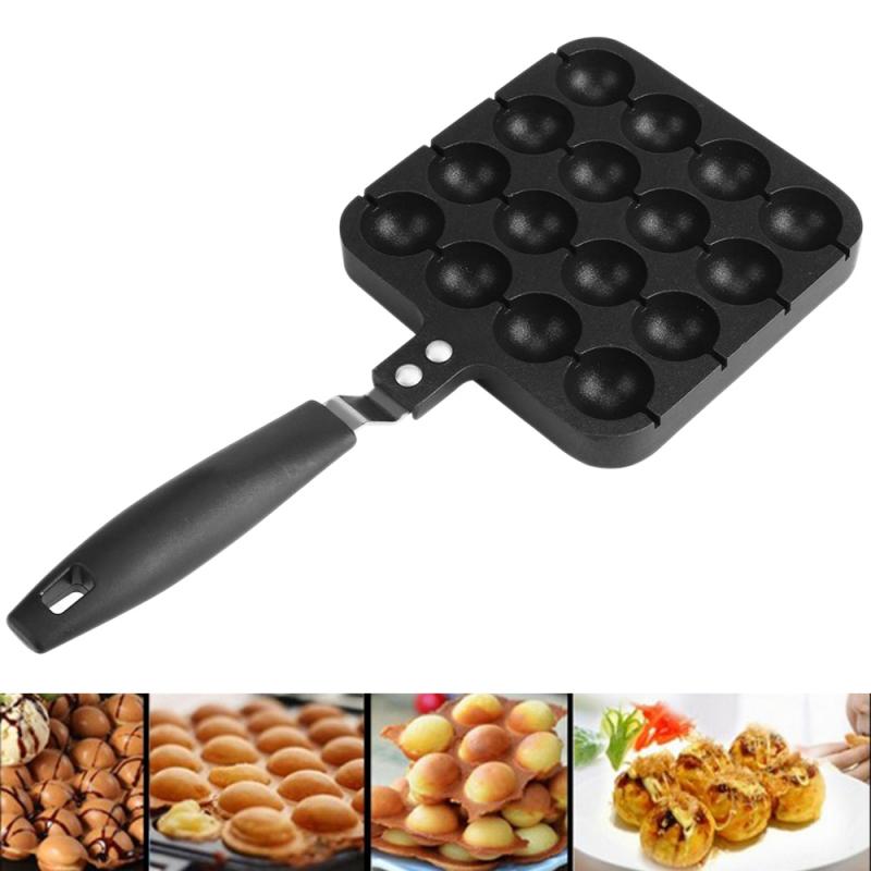 Sartén antiadherente Takoyaki de 16 agujeros, parrilla de cocina, bandeja de aluminio para hornear bolas de pulpo, plato para pastel, parrilla para cocinar albóndigas