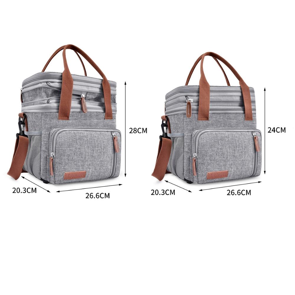 Sac isotherme Portable à Double étage pour voiture, glacière pour le pique-nique, sac isotherme pour aliments, pour réfrigérateur, à bandoulière, nouveauté