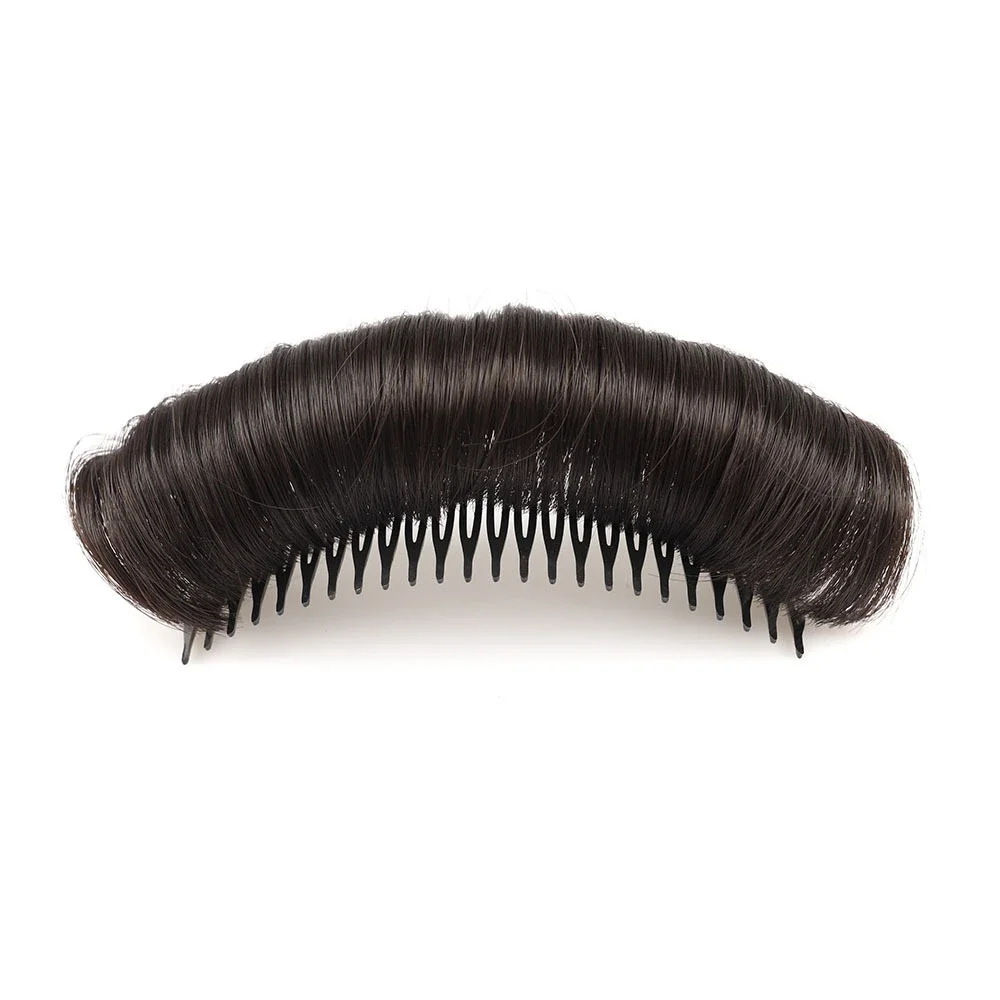 Invisible Fluffy Hair Pad Wig Cushion Comfortable High Temperature Fiber Insert Comb Fluffy Hair Clip Increase Hair Style Tools: light yellow