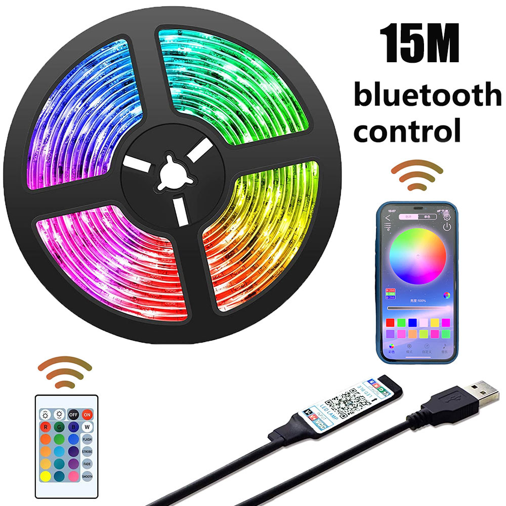 5 M 10 M 15 M 20 M RGB 5050 Licht Dekorieren Lampe Bluetooth USB Fee Licht LED Infrarot Steuerung flexible Lampe Band LED Streifen: Elfenbein