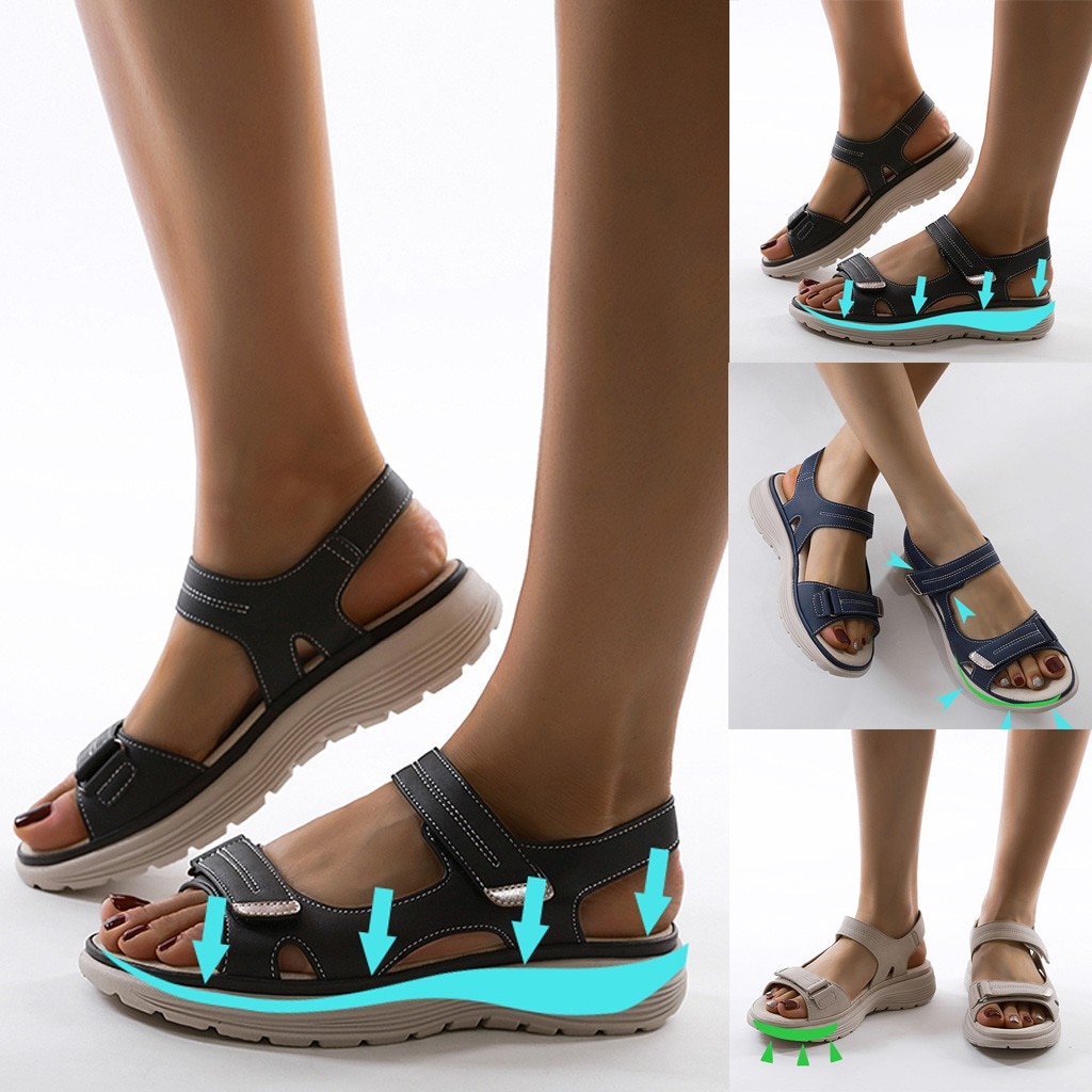SAGACE – sandales à semelle souple pour femmes, chaussures de plage, antidérapantes, bout ouvert, Velcro, respirantes, Style Sport