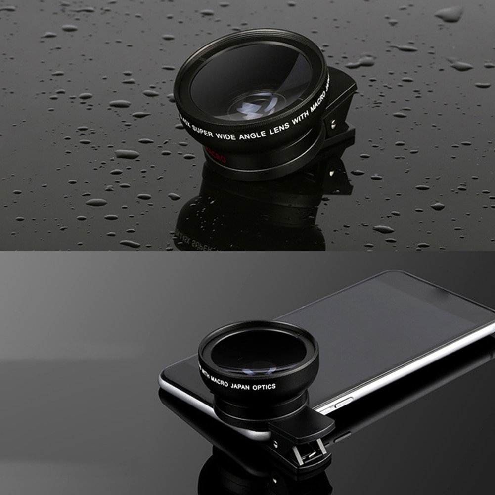 37mm 0.45X 49UV Super Wide Angle Fisheye Lens Mobile Phone Lens Super Macro HD Camera Lens Universal 60% wider field of view