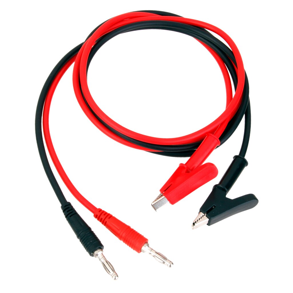 2 Pcs 15A Banana Plug 4 Mm Auto Batterij Clip Klemmen Alligator Clips Kabel