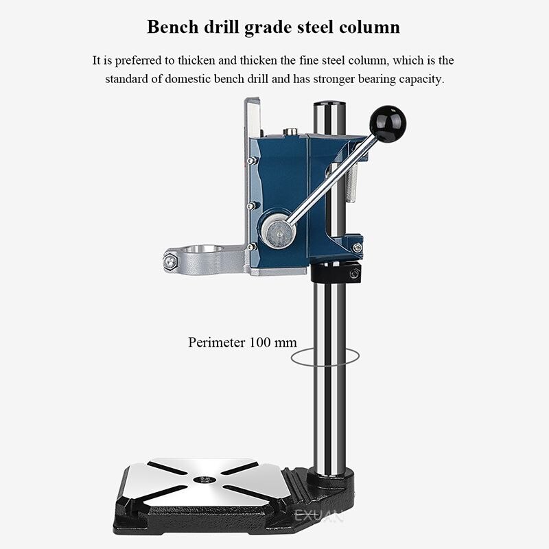 Wielofunkcyjna wiertarka elektryczna wiertarka podłogowa narzędzia gospodarstwa domowego mała wysoka precyzja stabilna podstawa gruba kolumna uchwyt wiertarki elektrycznej