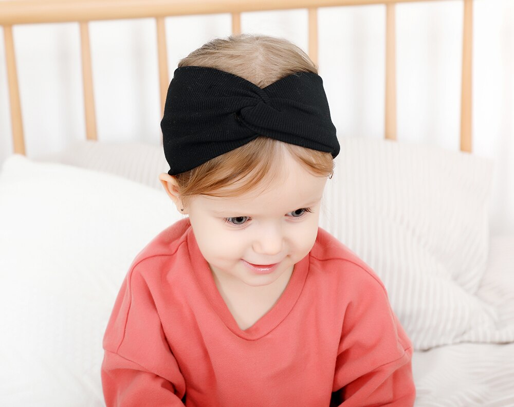 Kid Baby Girl Criss Cross Headband Toddlers Cotton Bow Hair Band Accessories Headwear Headband Pink Red Black White Gray yellow: C