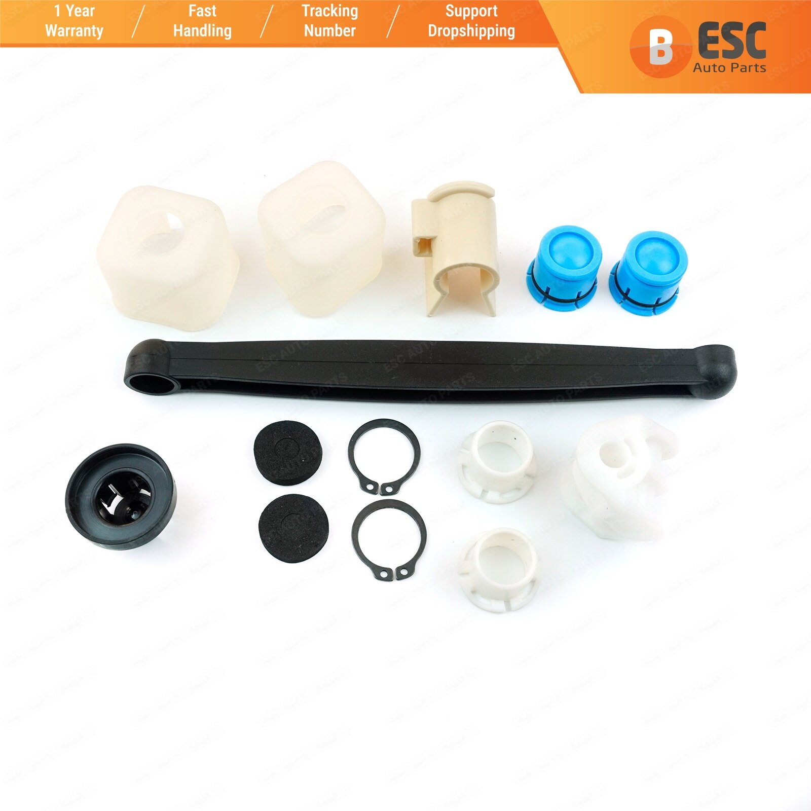 ESC Auto Parts ESP24 Gear Linkage Selector Bush Repair Kit 93183155 for Vauxhall Opel Corsa C Combo Meriva Tigra Fast Shipment