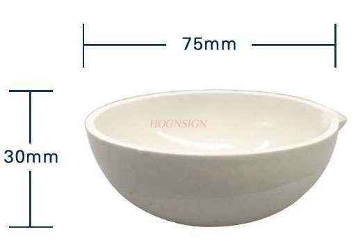 Porcelain Evaporating Dish 60ml Diameter Laboratory Equipment Round Dome Evaporating Dish Ceramic Material