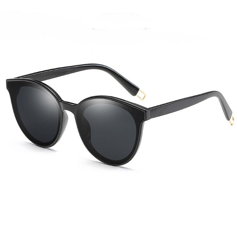 Kvinder farve luksus flad top cat eye solbriller oculos de sol mænd twin beam overdimensionerede solbriller  uv400: Grå