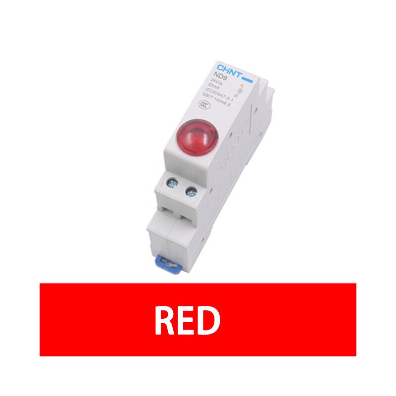 Chint Led Signaal Lamp ND9 Serie Ac/Dc 230V 24V 220V Waakvlammen Din Rail Mount indicatie Licht Rood Groen Lamp Indicator Light: red 220V