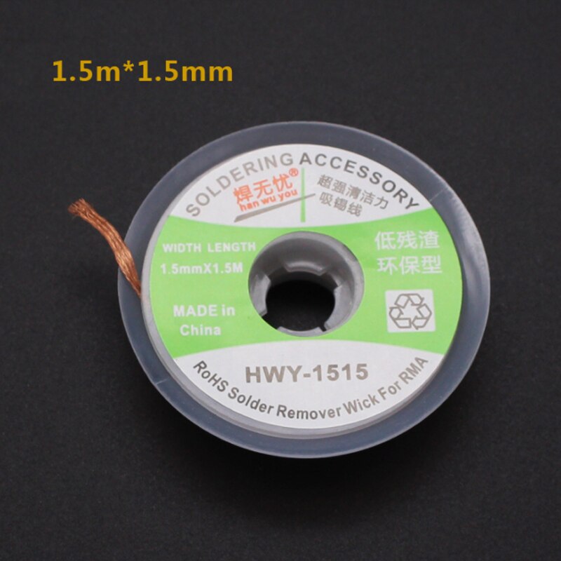 5pcs/lot 1.5m Tin Absorption Line Desoldering Wire Low Residue Suction Wick BGA Wire Soldering Tools Mobile Phone BGA PCB Repair