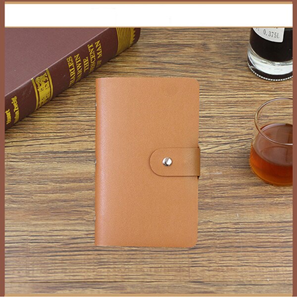 Business Card Holder Black 156 Bank Women&Men Card Bags Name Id Business Leather Credit Card Case Card Holder Ls8916fb: Dark brown