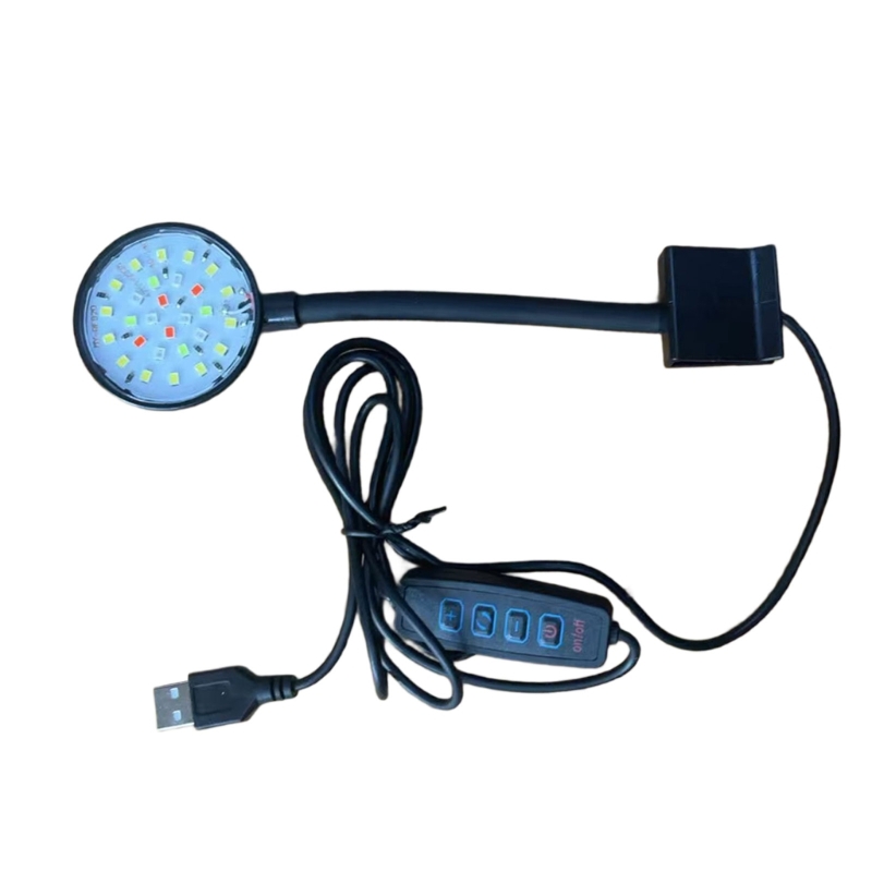 Aquariums Light Full Spectrum Fishtanks Lamp with Adjusting Brightness Clipon Fishtanks Lighting for Various Size Fishtanks