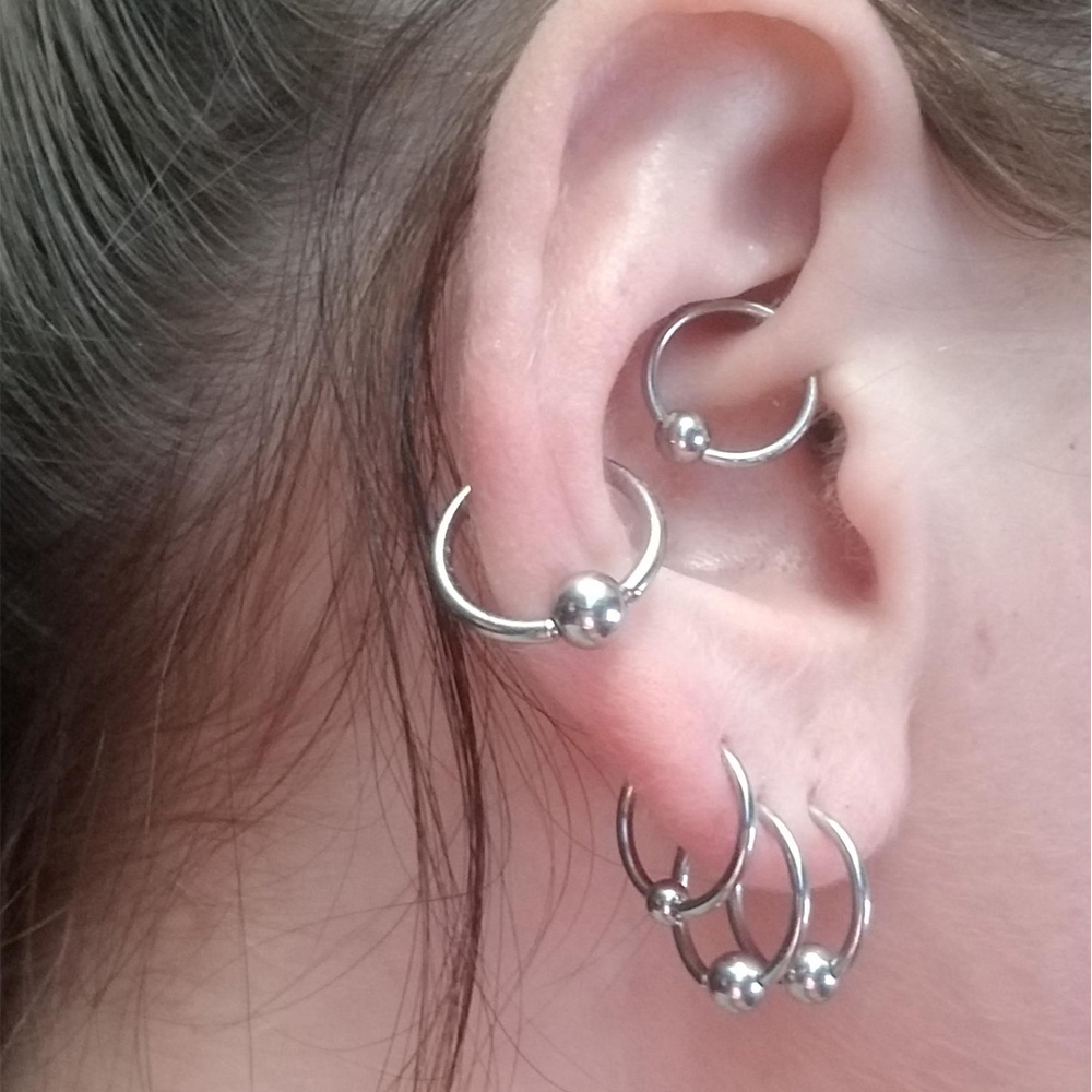 1 Stuks 16G 20G Roestvrij Staal Neusringen Hoepel Kraakbeen Helix Oor Piercing Tragus Lichaam Sieraden Voor Vrouw Man 6Mm/8Mm/10Mm/12Mm