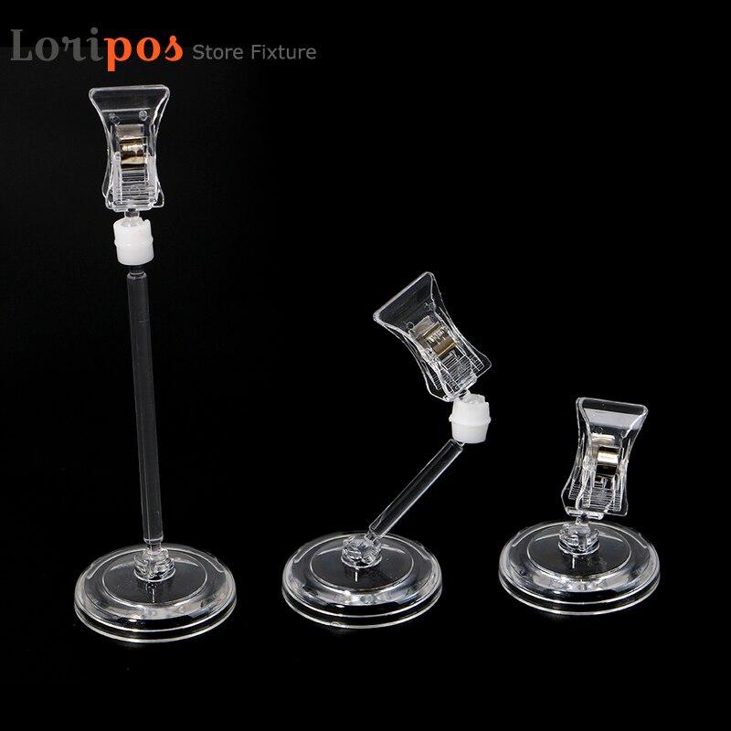 Clear POP Plastic Sign Paper Card Display Price Label Tag Signage Clips Holders In Supermarket Retails Price Tag Clip