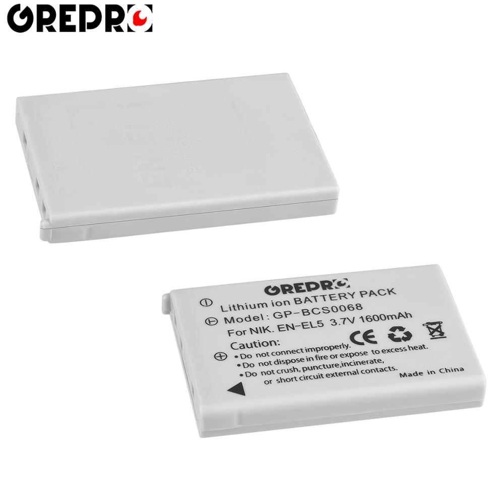 1600mAh EN-EL5 es EL5 batería para cámara Digital + cargador USB para Nikon Coolpix P4 P80 P90 P100 P500 P510 P520 P530 P5000 P5100 L50