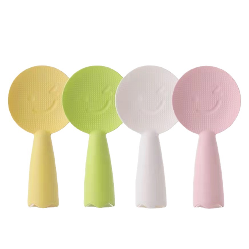 Household Rice Spoon Non-stick Rice Spoon Rice Cooker Spoon Can Stand Smiley Face Corn Fiber Rice Spoon Cute Kitchen