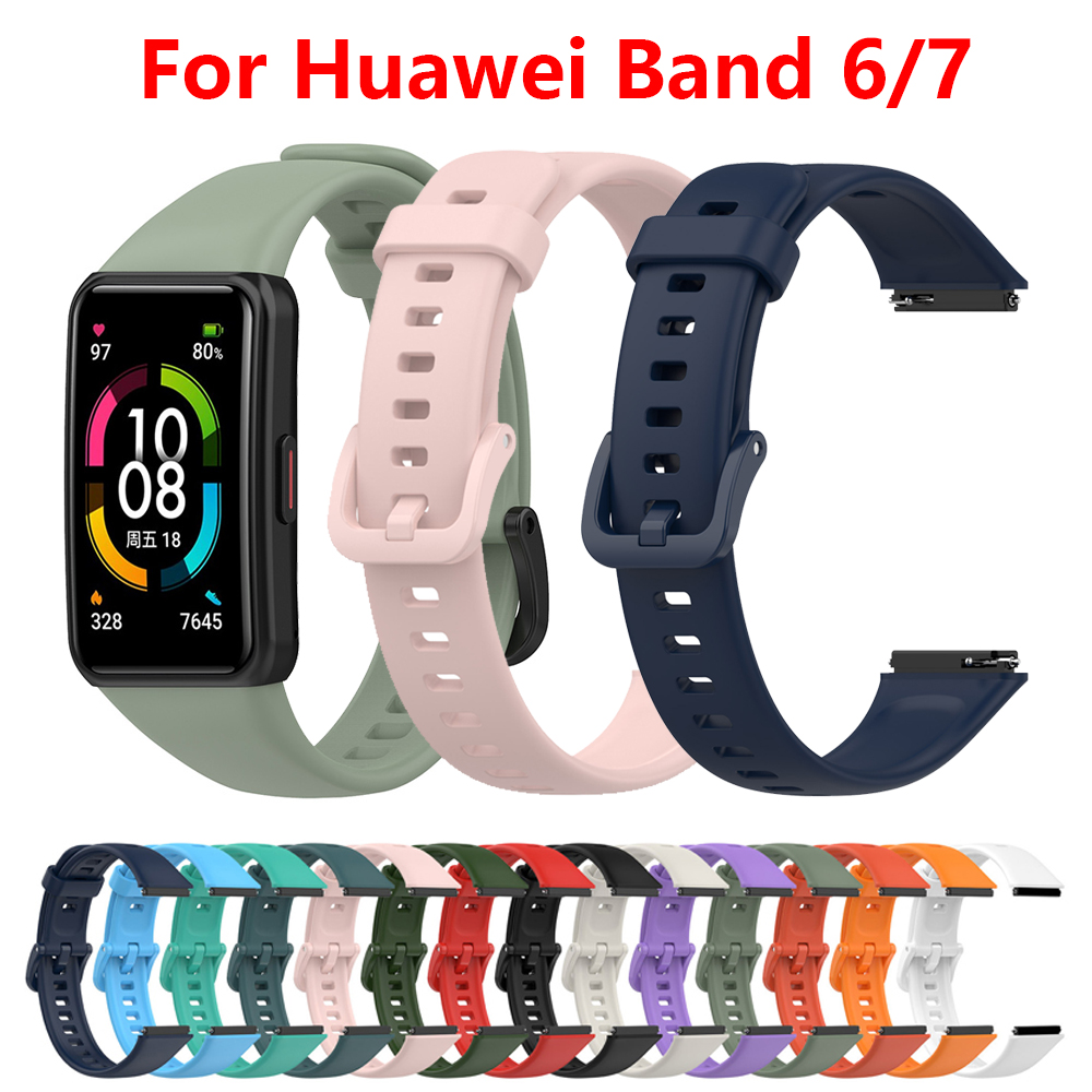 Bracelet de montre Sport en Silicone pour Huawei Honor Band 6 7 Bracelet de montre intelligente remplacement Original pour Huawei Band 6 7 Bracelet