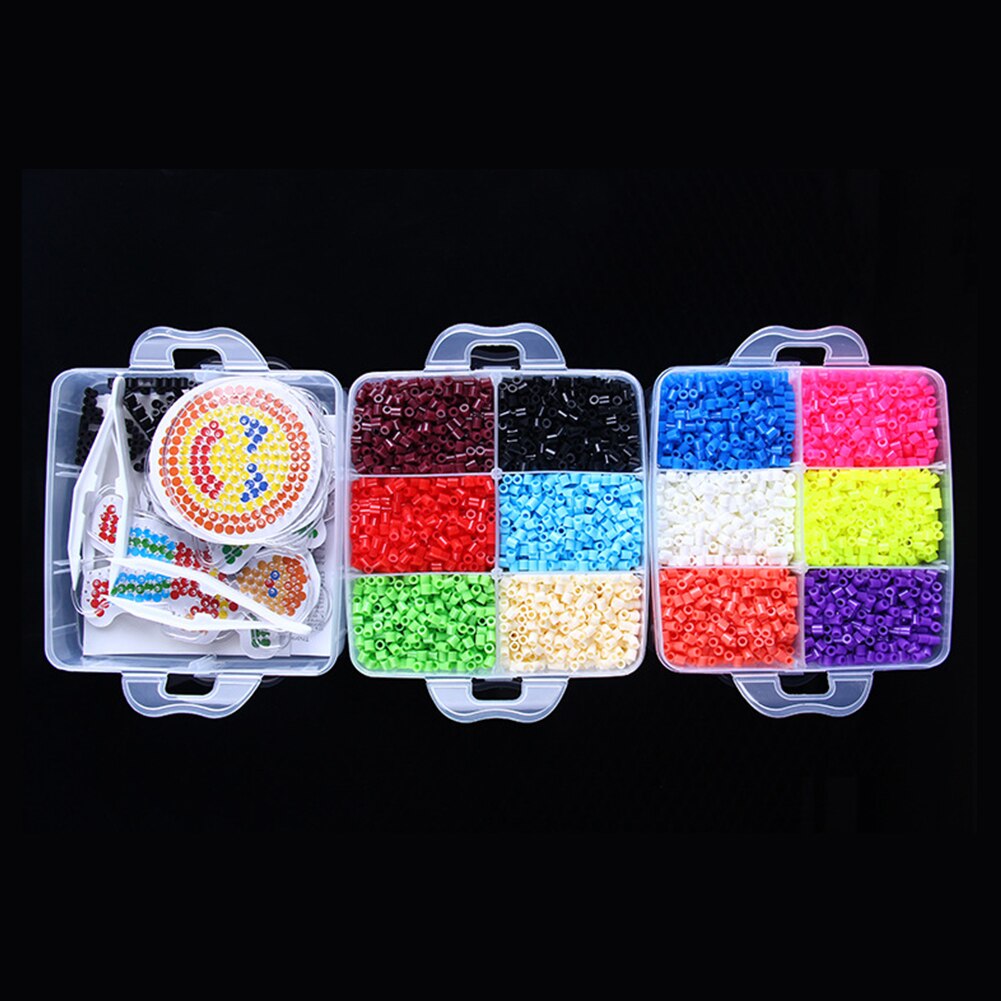 DIY Puzzle Parent-Child Hand-Made Puzzle 9000pc Fuse Bead Super Kit Animal Pegboards And 6 Templates 12 Colors Educational Toy