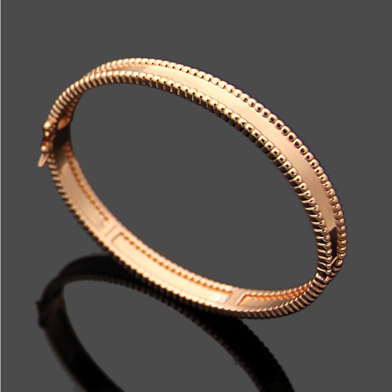 Sieraden geven vrouw manchet armband roségoud roestvrij staal eenvoudig roestvrij staal populaire koreaanse armband luxe: Roos