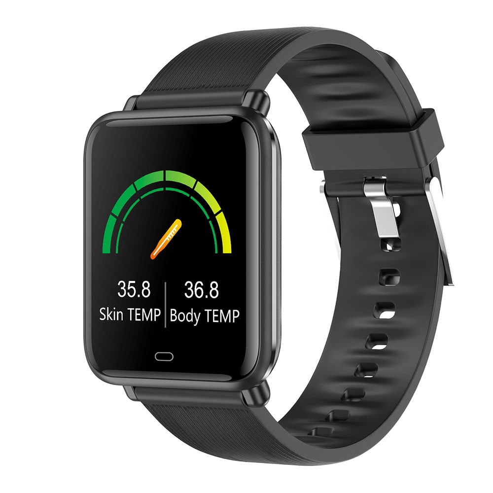 Imsoi  q9t 1.3 inch smartwatch temperatuurhorloges bloed zuurstof hartslag bloeddrukmeter fitness tracker smartwatch