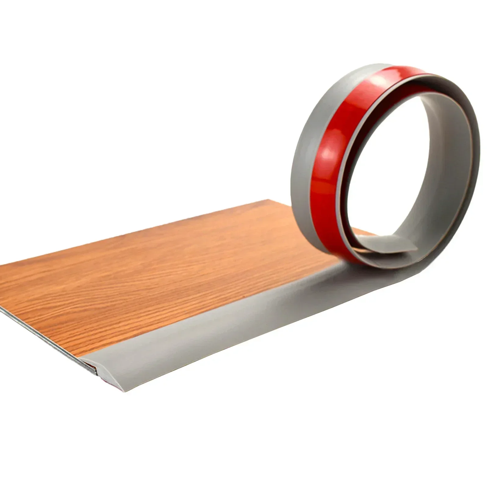 1pc pavimento in legno striscia di transizione bordo di chiusura striscia di pavimento cucitura in PVC resistente all'usura plastica morbida fibbia piatta Dge pressatura soglia: Cachi