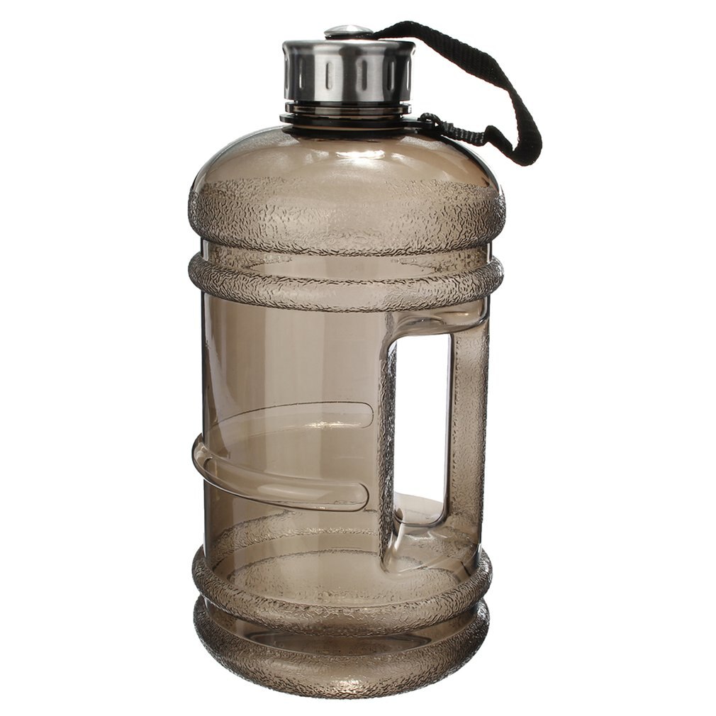 2.2L Grote Capaciteit Drinken Sport Water Fles Shaker Outdoor Reizen Lekvrij Outdoor Picknick Fiets Klimmen Big Cup Kruik: black