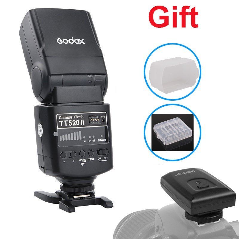 GODOX TT520II TT520 II Flash Speedlite para Canon EOS 1300D 800D 750D 760D 700D 650D 100D 80D 77D 60Da 5Ds 5Ds R 5D Mark IV 7D 6D
