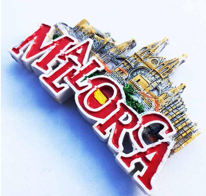 3D Mallorca Spain Cathedral de Mallorca Fridge Magnet Travel Souvenirs Refrigerator Magnetic Stickers Home Decoration