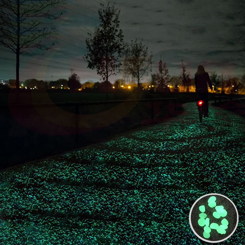 100 Uds brillan en el jardín guijarros piedras brillantes rocas para pasarelas camino de jardín Patio decoración piedras luminosas