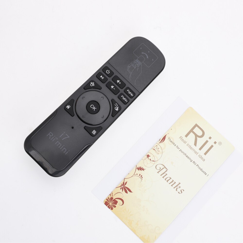 Originele Rii I7 2.4G Draadloos Toetsenbord Fly Air Mouse Gaming Motion Sensing Ingebouwde 6-Axis Remote control Voor Android Tvbox